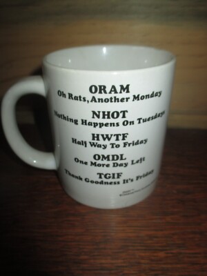 TOM WILSON Vintage ZIGGY TGIF Stoneware 10 Oz. DRINKING CUP/MUG