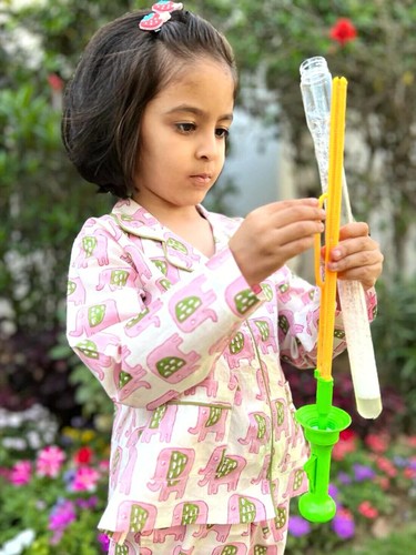 Pinky Printed Button Shirt & Pajama Kids Set with Half Sleeve Kids Designer Wear - Picture 6 of 16