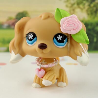 Mini Shop Pet LPS Cocker Spaniel 748 Pupyy dog with Accessories Kids Gift Rare