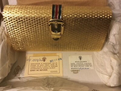 gucci gold clutch