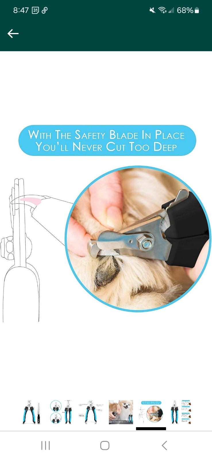 Candure Dog Nail Clippers Professional Pet Nail Clipper Suitable for