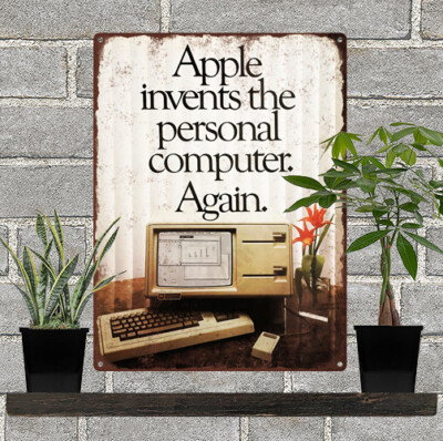 1983 APPLE Invents the Personal Computer AGAIN LISA Metal Sign Repro 9x12'' 60484