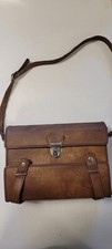Vintage Fidelity Faux Leather Camera Bag Brown Case ORANGE Velvet With Strap
