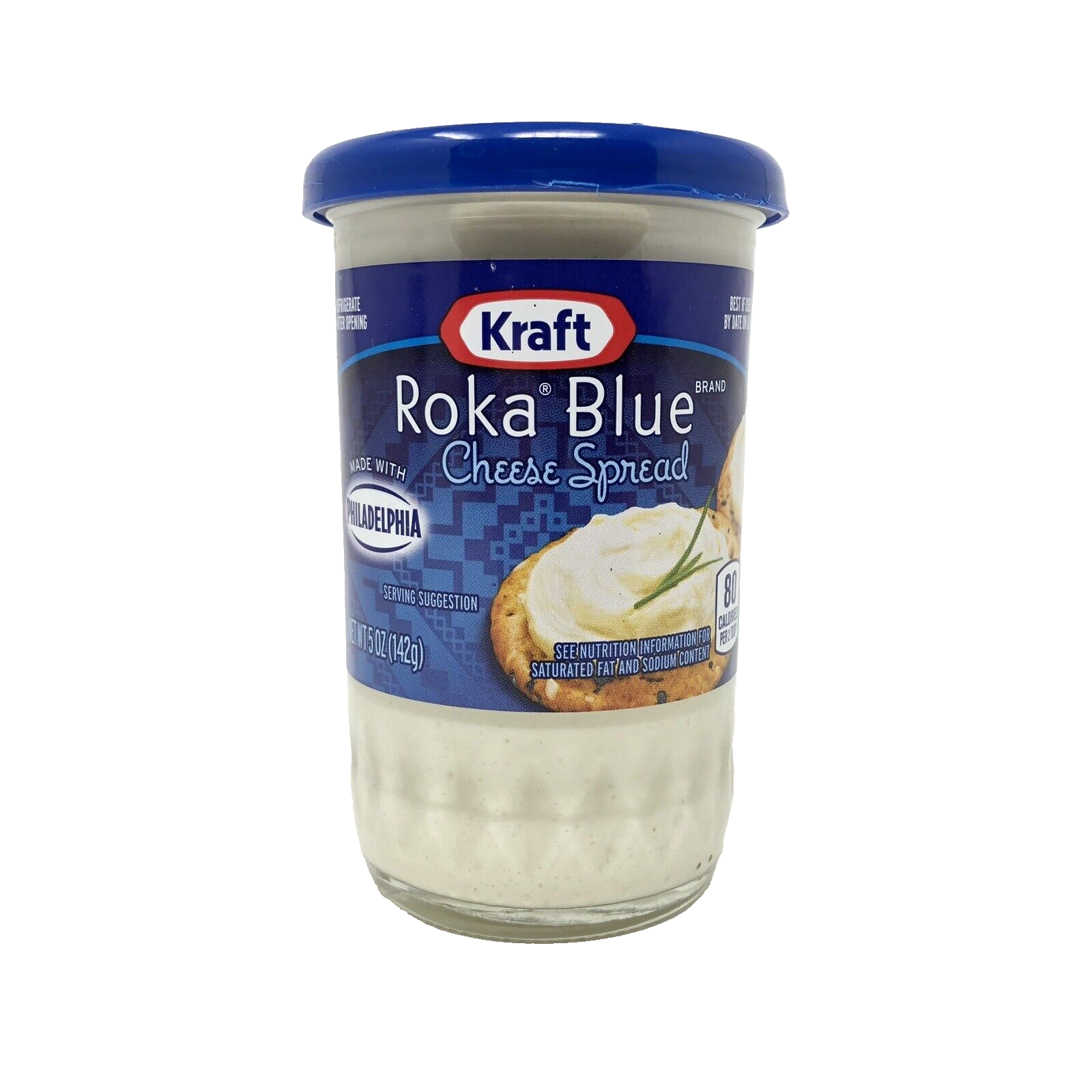 Lot of 2 Kraft Roka Blue Cheese Spread 5 oz Each Jar Best By 02/24 FREE