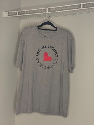 2024 Live Generously T-Shirt Thrivent Men Extra Large gray NWOT short sleeve XL