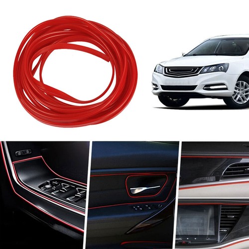 Red Car Door Panel Edge Gap Strip Cover Decoration Molding Trim Auto Accessories - Picture 11 of 14
