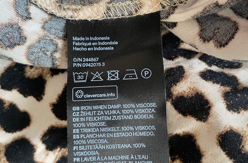 Maxi abito donna H&M stampa leopardata taglia L lungo maniche corte preferito blogger - Foto 5 di 10