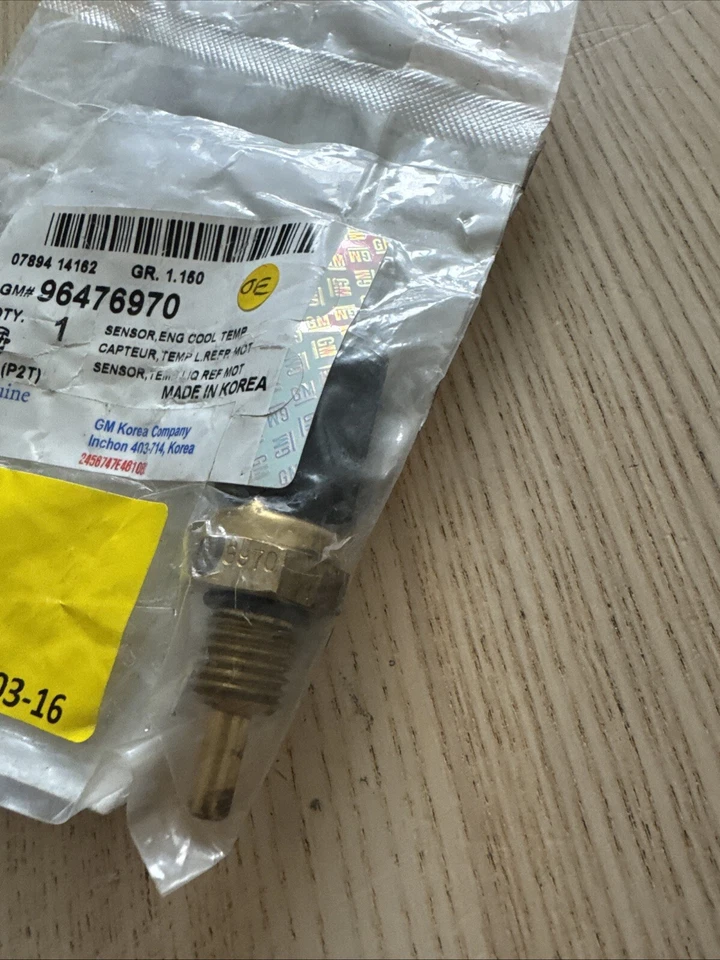 Genuine Coolant Temperature Sensor Fits CHEVROLET AVEO KALOS SPARK 96476970 - Image 3 of 4
