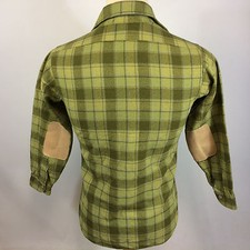 Excellent 1950's 60's Wool Blend Vintage Flannel Plaid Work Hunting Board Shirt