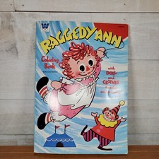 Vintage Whitman Raggedy Ann Clothing Book with Doll  Clothes Coloring Book 70's