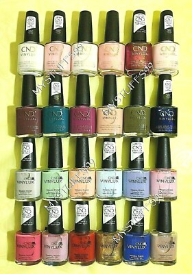 CND VINYLUX NAIL POLISH - LOT 24 SHADES LONG WEAR & WEEKLY NO REPEAT SEE DETAILS