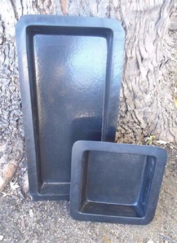 Concrete bench mold 27" x 11" x 2" & 2 leg molds 12" x 11" x 3" .150 plastic - Picture 2 of 2