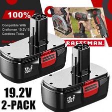 2Pack for Craftsman 19.2 Volt 11375 Battery C3 DieHard 130279005 11376 130279003