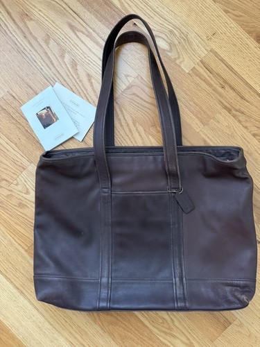 Coach Vintage 9400 Brown Leather Business Weekender Tote Bag Shopper
