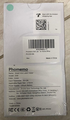 Phomemo D30 Smart Mini Label Maker Portable Bluetooth Label Printer