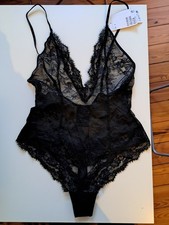 Body Spitzenbody Tangabody H&M neu mit Etikett schwarz Gr. S