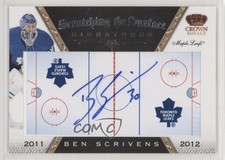 2011 Panini Crown Royale Scratching the Surface Signatures Ben Scrivens Auto l7u