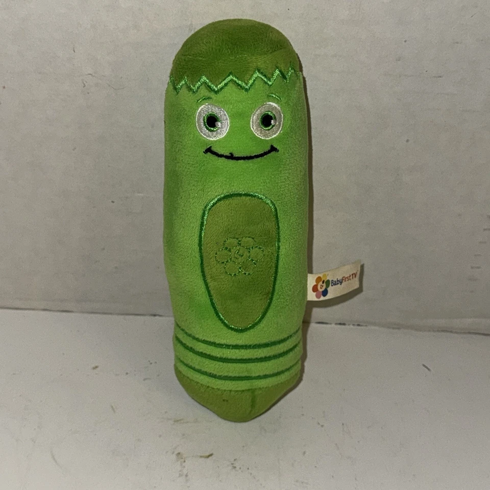 BabyFirst TV Color Crew Plush Crayon Lot of 4 – Yellow Green White Black 8” - Image 4 of 4