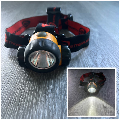StreamLight Argo Waterproof 3 Mode High Med Low LED Headlamp Flashlight YELLOW