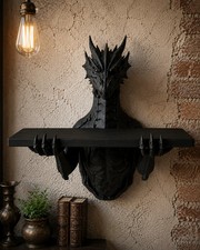 The Grimoire Guardian — Dragon Wall Shelf