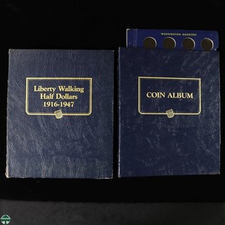 Whitman Classic Lot Liberty Walking 50c 5 page & Coin album 1 page USED