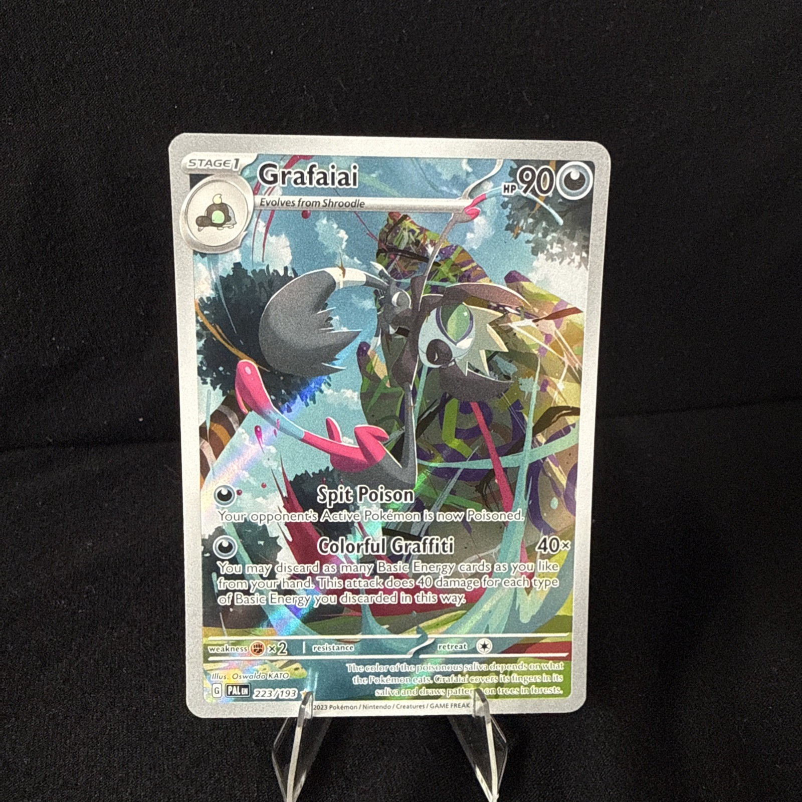 Grafaiai 223/193 Sv02: Paldea Evolved Holo Pokemon Tcg Rare Illustration