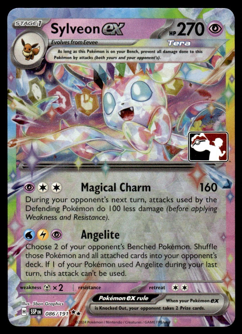 2024 Prize Pack Pokemon Sylveon ex 086/191 NM