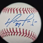 LOOK! HOFer DAVID ORTIZ 34 Signed Autographed OML Baseball 2018 - MLB COA HOLO!