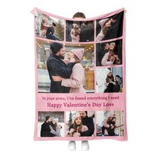 Personalised Photo Blanket Customised Blanket with Pictures Soft & Cozy Gift for