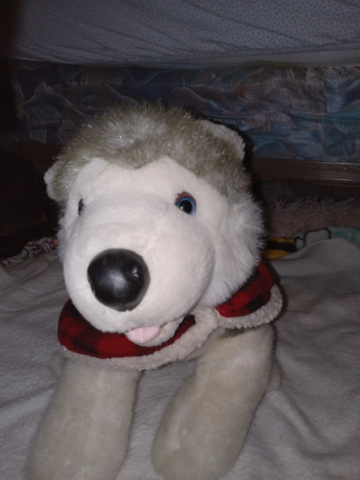 Build A Bear Husky Plush With Accessory Stuffed Toy 2004 Retired BAB Puppy Dog - Image 2 of 4