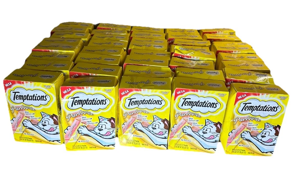 Lot of 40 – Temptations Creamy Purrrr-ée Cat Treats – Variety Pack 10/2026 - Image 2 of 4