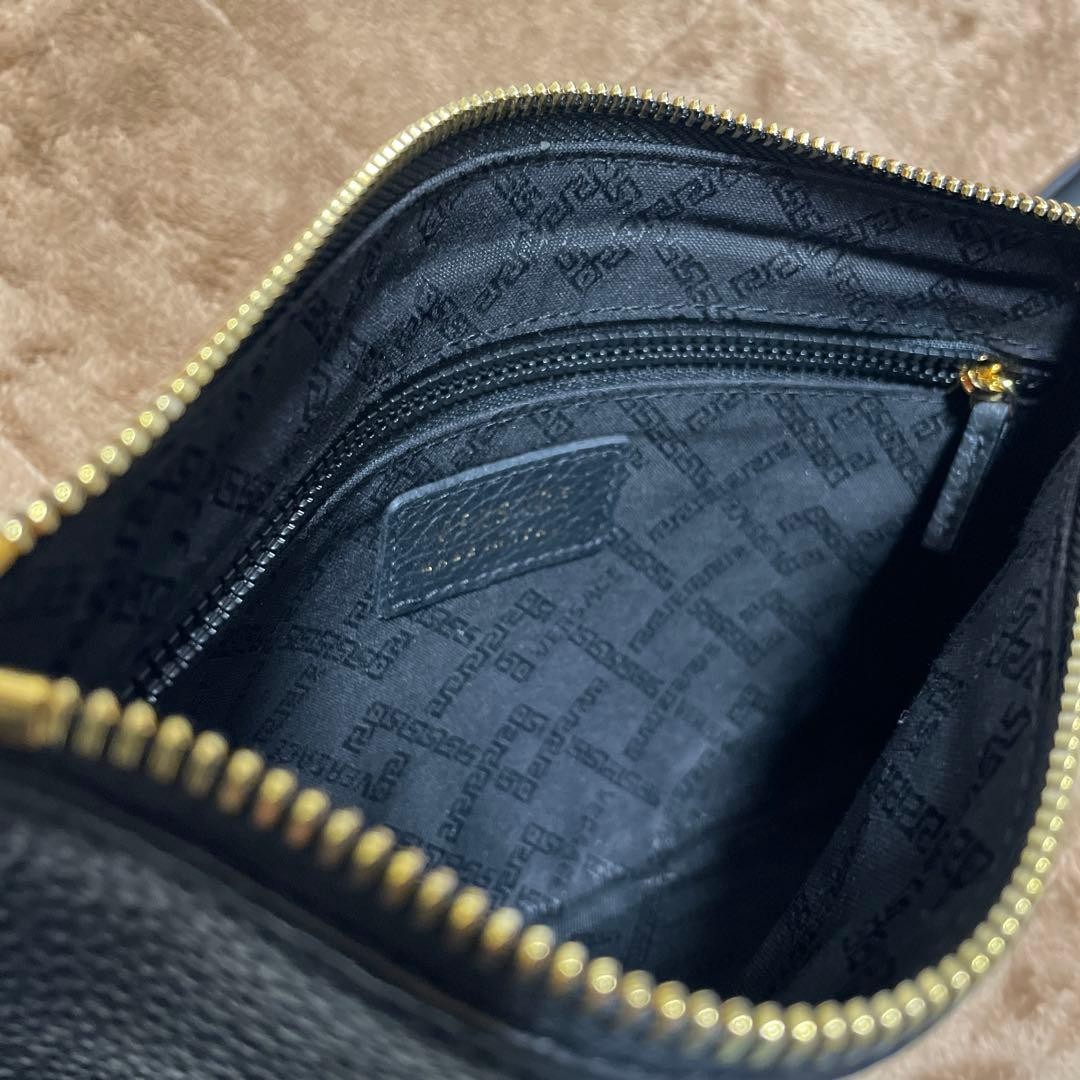 Versace Medusa Black Leather Clutch Bag Used Elegant Party Dress Up thumbnail 7