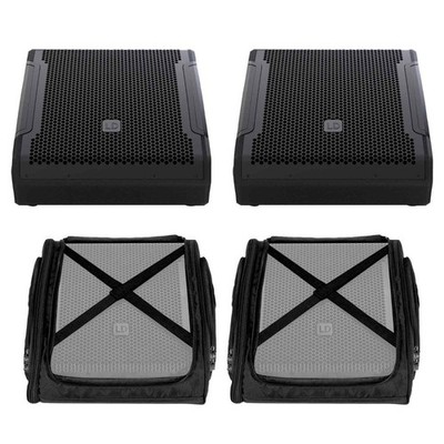 LD Systems MON 10 A G3 10'' Coaxial Stage Monitor Speakers Pair w Covers