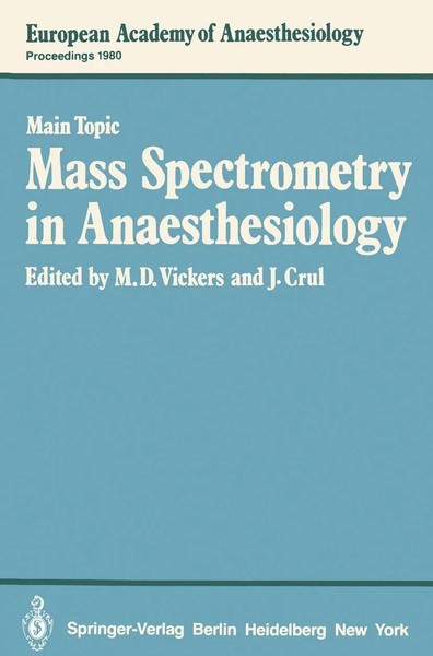 M. D. Vickers (U. A.) | Mass Spectrometry In Anaesthesiology | Taschenbuch | Xvi-image