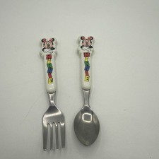 VTG Disney Minnie Mouse Kids Spoon Fork Set Walt Disney Stainless Steel