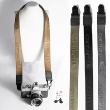 Carhartt Handmade Camera Strap Black, Grey, Tan, or Green & Peak Design Anchors