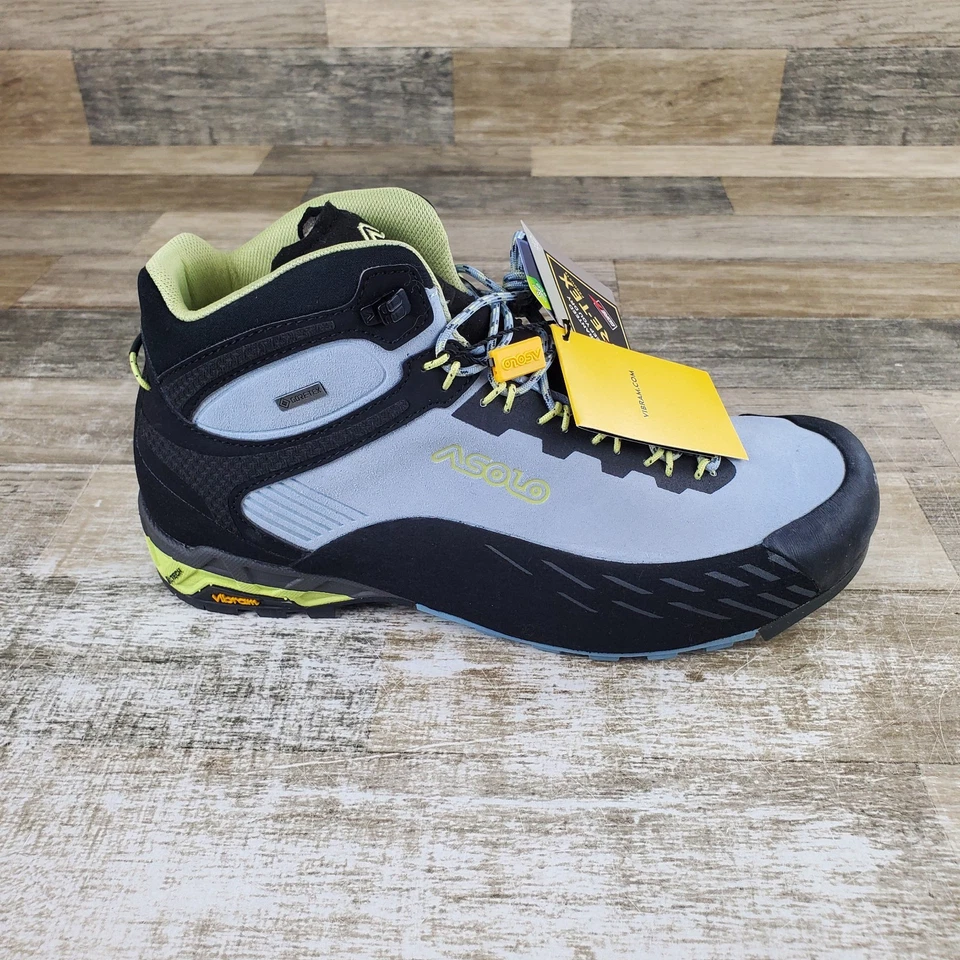Asolo Eldo Mid LTH GV Damen Wanderschuhe 9,5 Blue Fog Mimosa wasserdicht Schnürung