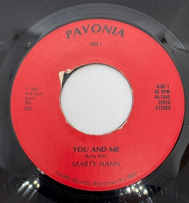 MARTY HAHN {Obscure Rock 45} You And Me / I'm Trying My Damdest To Fall...  hear