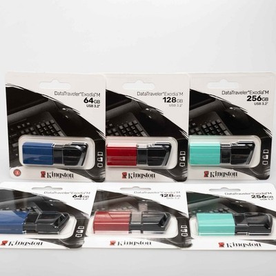 2x Kingston DataTraveler Exodia M 64GB/128GB/256GB USB 3.2 Flash Drive New
