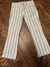Anthropologie Pilcro  The Letterpress High Rise Bootcut Jeans White Sz 27