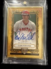 2023 Topps Gilded Gallery of Gold Emerald Autograph Carlton Fisk Red Sox 25/25