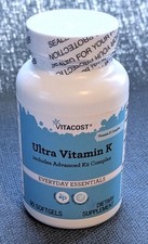 Vitacost Ultra Vitamin K  K2 Complex MK-4 MK-7 90 Softgels Sealed 6/2027
