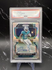 Panini Prizm 2021 Jaylen Waddle Rookie Auto #338 Silver PSA 9 Dolphins