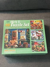 Bits and Pieces 4 in 1 Jigsaw Puzzle Country Living Larry Jones 500 Piece Set