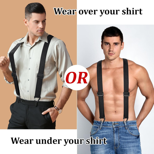 Bretelle Uomo Resistenti, X Schiena Nascosta Bretelle 1,5" Sotto Abbigliamento, Adju - Foto 7 di 7