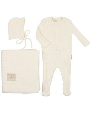 Mon Tresor Boys All Knit Up Layette Set Ivory 6M