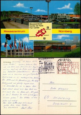 Langwasser-Nürnberg Mehrbild-AK Messezentrum Centre de Foire Fair Center 1975