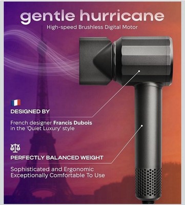Ionic Hair Dryer Diffuser Professional Grade High-Speed Motor 110,000 RPM,...