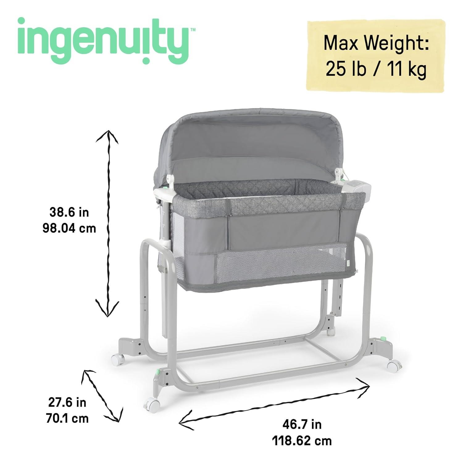 Ingenuity Dream Hero Starlight 3-in-1 Co-Sleeping Bassinet Lume Very Good Cond.
