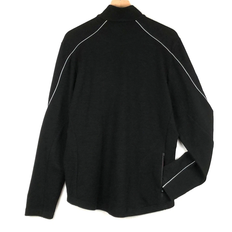 ICEBREAKER Merino Wool Blend Full Zip Jacket Men's XL Black Performance Outdoor - Image 2 of 4